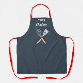 Personalized apron, custom name apron schort (Voorkant)