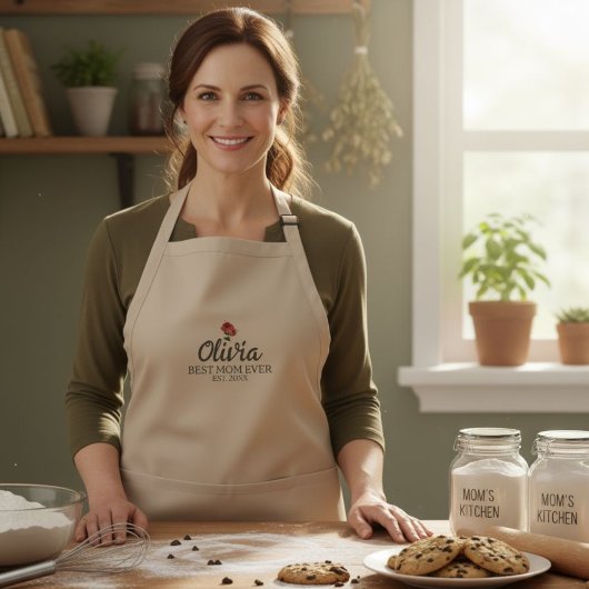 Personalized apron Oven apron Gift for mom baker Standaard Schort