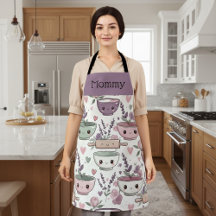 Personalized Apron Smiling Floral Baking Crew