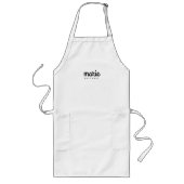 Personalized apron with name / Kitchen apron Lang Schort (Voorkant)
