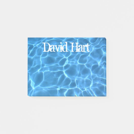 Personalized Aqua Blue Swimming Pool Post-it® Notes (Voorkant)