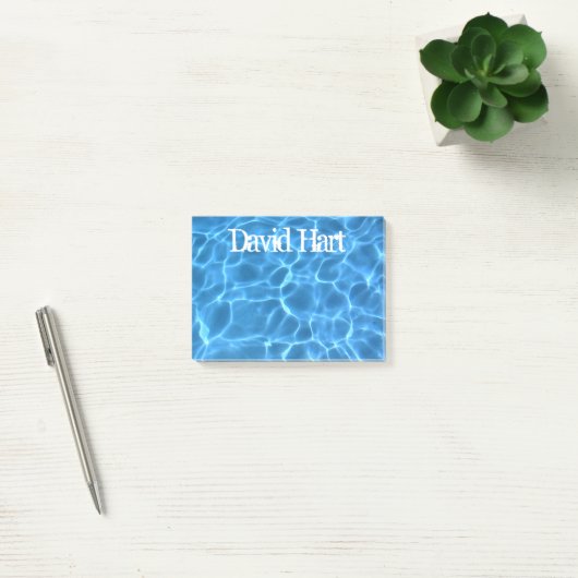 Personalized Aqua Blue Swimming Pool Post-it® Notes (Kantoor)