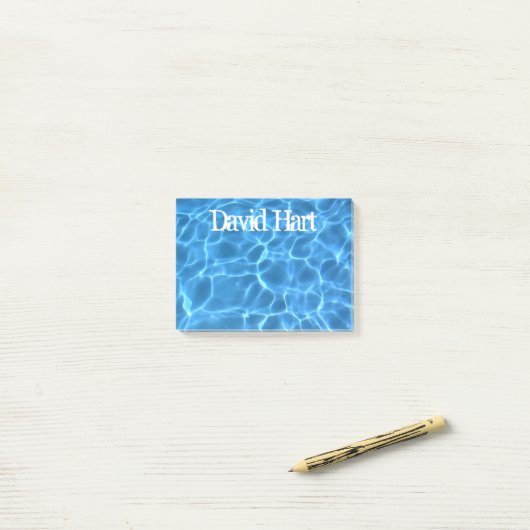 Personalized Aqua Blue Swimming Pool Post-it® Notes (Op bureau)