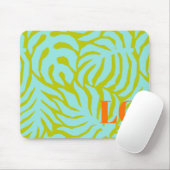 Personalized Aqua Palm Leaf Mouse Pad Muismat (Met muis)