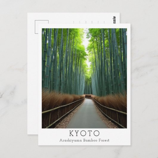 Personalized Arashiyama Bamboo Forest Briefkaart (Voorkant / Achterkant)