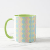 Personalized Argyle spring pastel colored pattern Mok (Links)