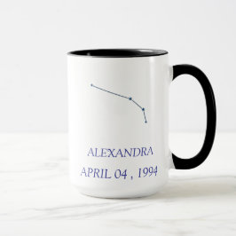 Personalized Aries Constellation Mug - Custom Zodi Mok