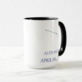 Personalized Aries Constellation Mug - Custom Zodi Mok (Voorkant rechts)