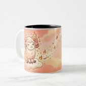 Personalized Aries Zodiac Mug Tweekleurige Koffiemok (Voorkant links)