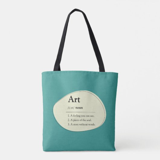 Personalized Art Definition Tote Bag (Achterkant)
