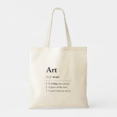 Personalized Art Definition Tote Bag (Achterkant)