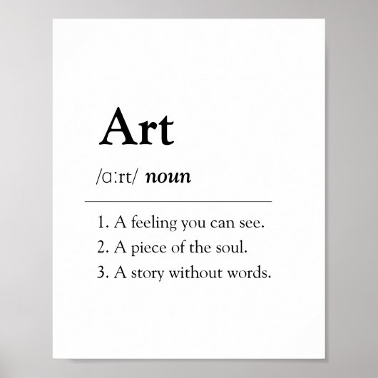 Personalized Art Dictionary Definition Poster (Voorkant)