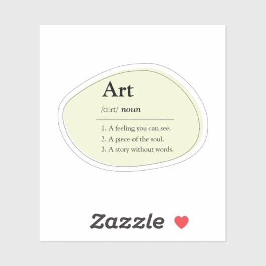 Personalized Art Dictionary Definition Sticker (Vel)