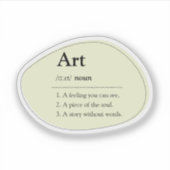 Personalized Art Dictionary Definition Sticker (Voorkant)