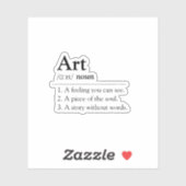 Personalized Art Dictionary Definition Sticker (Vel)