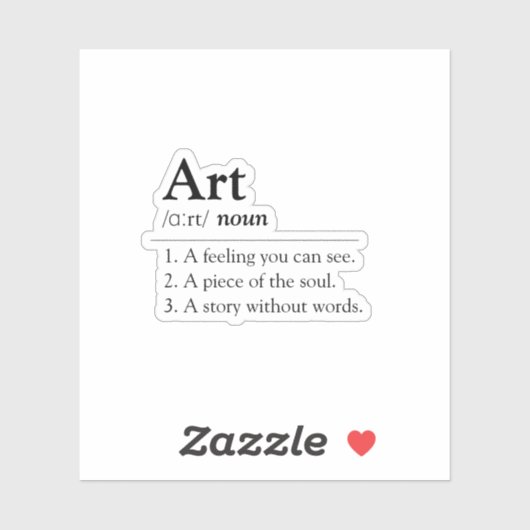 Personalized Art Dictionary Definition Sticker (Vel)