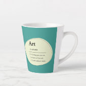 Personalized Art Dictionary Style Coffee Mug Latte Mok (Rechts)
