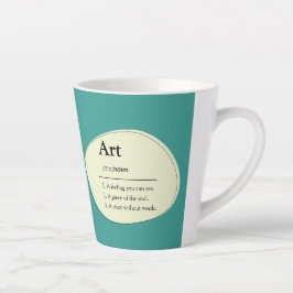 Personalized Art Dictionary Style Coffee Mug Latte Mok