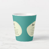 Personalized Art Dictionary Style Coffee Mug Latte Mok (Voorkant)