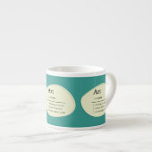 Personalized Art Dictionary Style Espresso Mug Kop (Voorkant rechts)