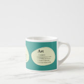 Personalized Art Dictionary Style Espresso Mug Kop (Rechts)