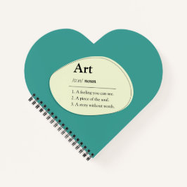 Personalized Art Dictionary Style Heart Sketchbook Notitieboek