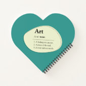 Personalized Art Dictionary Style Heart Sketchbook Notitieboek (Achterkant)