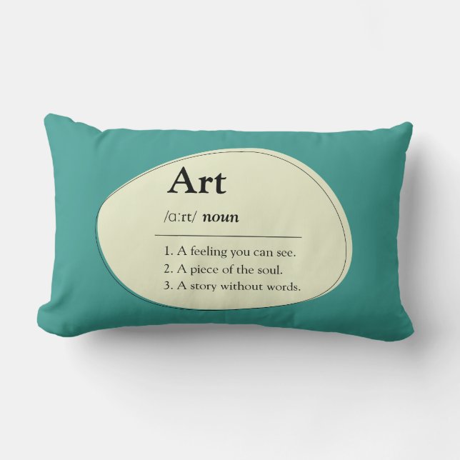 Personalized Art Dictionary Style Lumbar Pillow Kussen (Voorkant)
