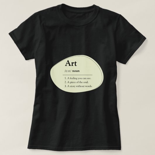 Personalized Art Dictionary Style T-Shirt (Design voorkant)