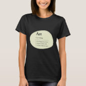 Personalized Art Dictionary Style T-Shirt (Voorkant)
