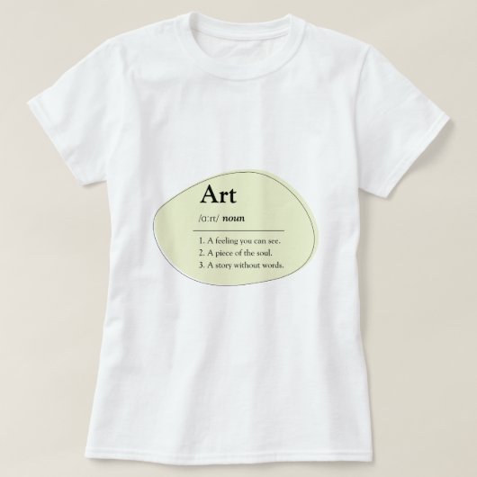 Personalized Art Dictionary Style T-Shirt (Design voorkant)