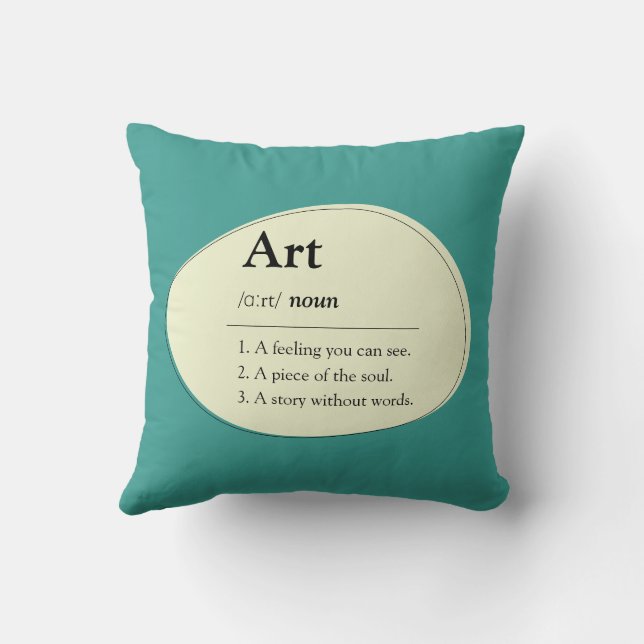 Personalized Art Dictionary Style Throw Pillow Kussen (Achterkant)