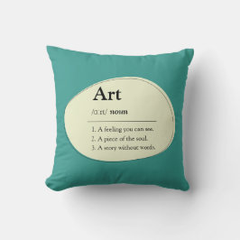 Personalized Art Dictionary Style Throw Pillow Kussen