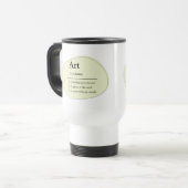 Personalized Art Dictionary Style Travel Mug Reisbeker (Voorkant links)