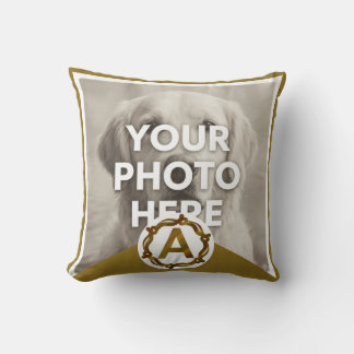Personalized Artisan Monogram A | Wood Frame Kussen