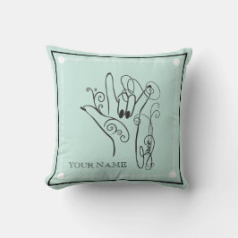 Personalized ASL Throw Pillow Kussen