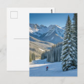 Personalized Aspen Ski Resort Mountain View Briefkaart (Voorkant / Achterkant)