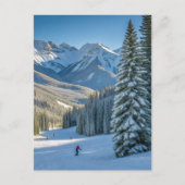 Personalized Aspen Ski Resort Mountain View Briefkaart (Voorkant)
