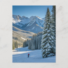 Personalized Aspen Ski Resort Mountain View Briefkaart