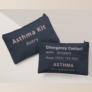 Personalized Asthma Kit Pouch –Elegant Inhaler Bag Etui