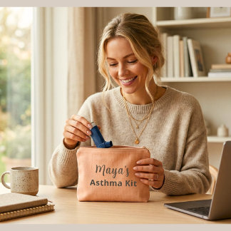 Personalized Asthma Kit Pouch –Elegant Inhaler Bag Etui