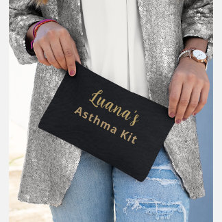 Personalized Asthma Kit Pouch –Elegant Inhaler Bag Etui