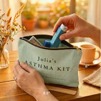 Personalized Asthma Kit Pouch – Medical Bag Etui