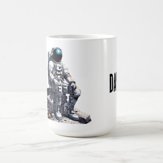 Personalized Astronaut Gift – I Need More Space Koffiemok (Center)