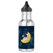 Personalized Astronaut on Moon with Rocket Waterfles (Rechts)