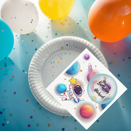 Personalized Astronaut & Planets Party Napkins Servet
