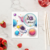 Personalized Astronaut & Planets Party Napkins Servet (Insitu)