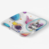 Personalized Astronaut & Planets Party Plates Papieren Bordje (Gebogen)