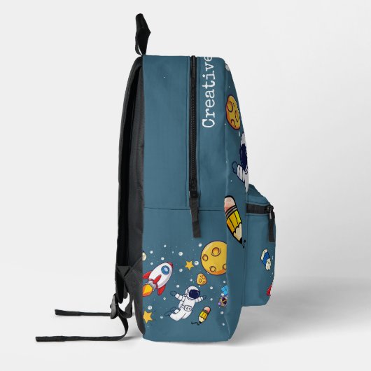 Personalized Astronaut Space School Supplies Bedrukte Rugzak (Links)