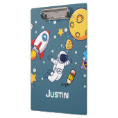 Personalized Astronaut Space School Supplies Klembord (Links)